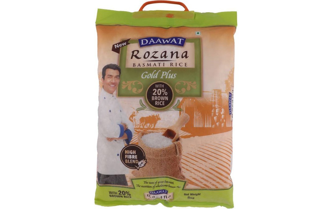 Daawat Rozana Basmati Rice Gold Plus   Pack  5 kilogram